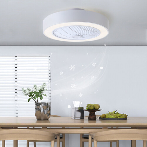 Living And Home LED Ceiling Fan Light Adjustable Wind Speed Dimmable Light with Remote Control 1