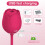 Rose Sucking Toy Vibrator with Thrusting Vibrating Egg for Women 5