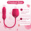 Rose Sucking Toy Vibrator with Thrusting Vibrating Egg for Women 4