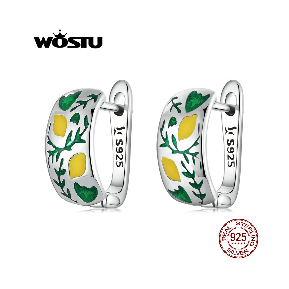 925 Sterling Silver Fresh Natural Lemon Leaf Stud Earrings For Women Party Jewelry Gift CQE1376-image-OPC-PBS96QD-NEW