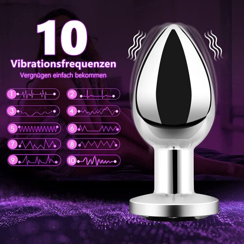 Wireless Remote Control Metal Anal Plug Rear Court,Prostate Massager 1