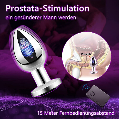 Wireless Remote Control Metal Anal Plug Rear Court,Prostate Massager 2
