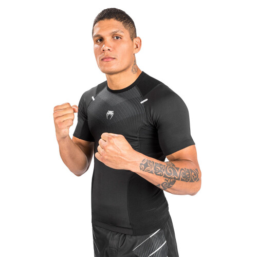 (2XL) VENUM BIOMECHA SHORT SLEEVE MMA/JIU JITSU COMPRESSION RASH GUARD 1