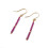 Lab-created Ruby Beads 925 sterling silver Drop Earrings 2