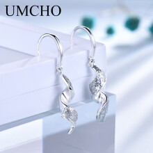 Spiral Sequins 925 Silver Women Drop Earrings for Engagement Anniversary Party Earings Fine Jewelry