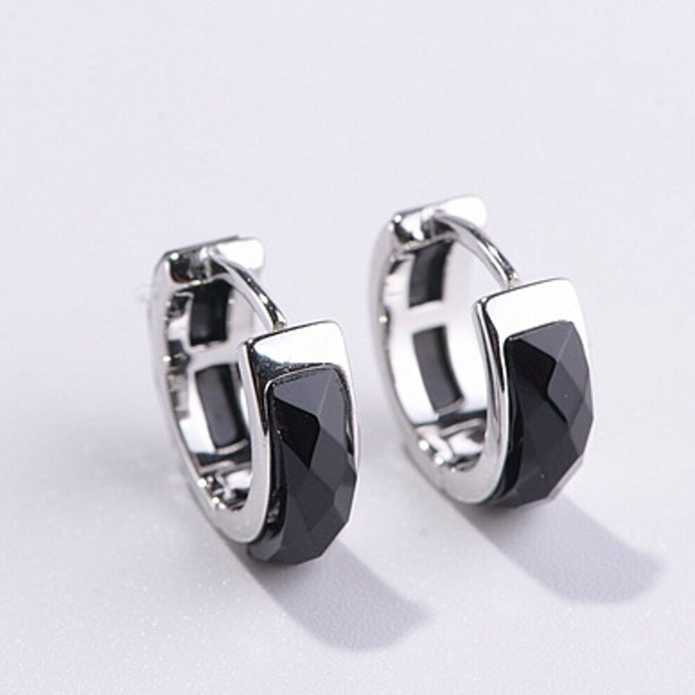 Real 100% 925 Sterling silver vintage craft woman earrings faceted agate large version earrings for woman 925 Jewelry-image-OPC-PBS9K5J-NEW