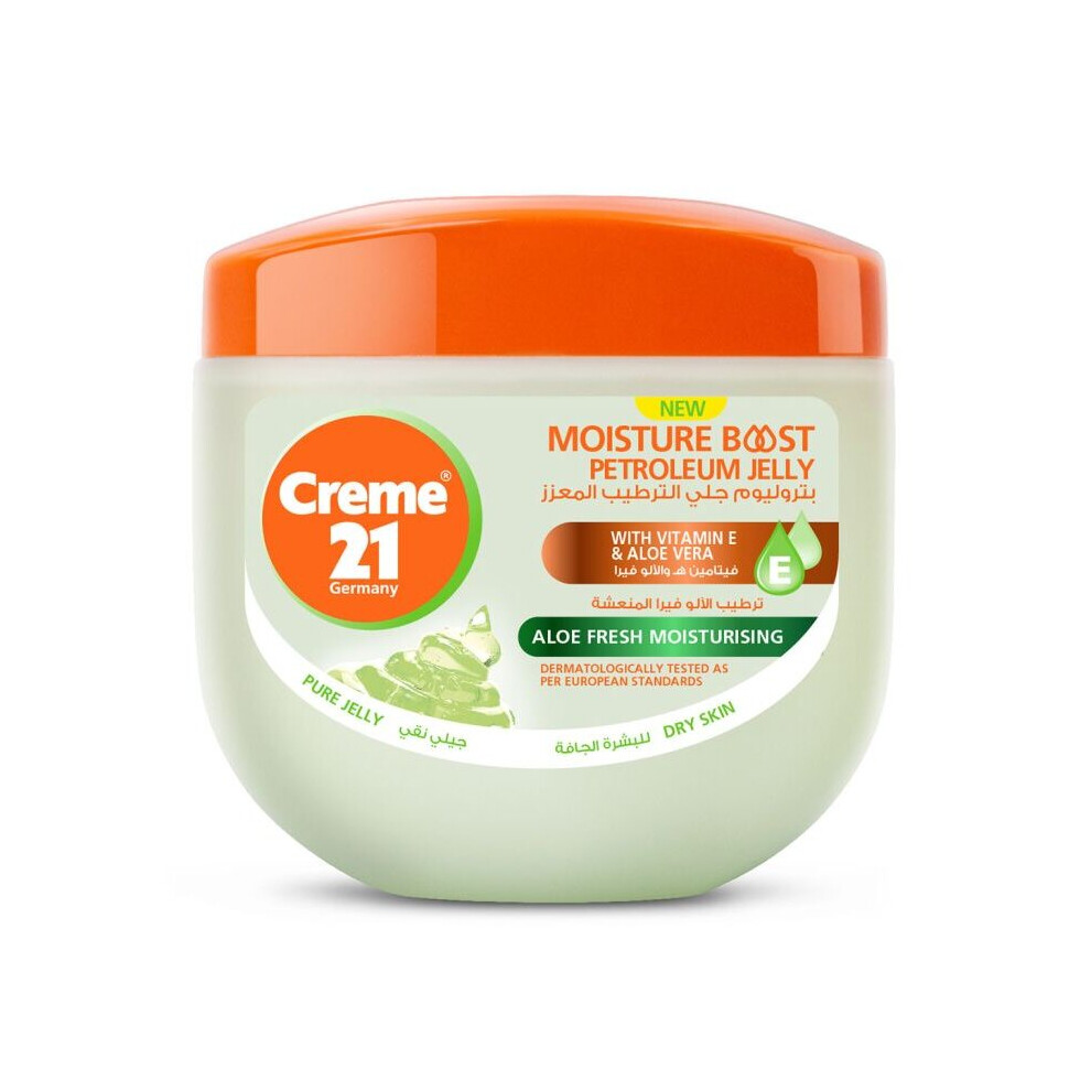 Creme 21 Aloe Fresh Moisturizing Petroleum Jelly For Dry Skin 300ml