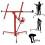 Living And Home (Red) 16FT Rolling Drywall Lifter Panel Hoist Jack Tool 5