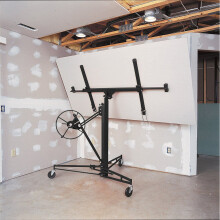 (Black) 16FT Rolling Drywall Lifter Panel Hoist Jack Tool