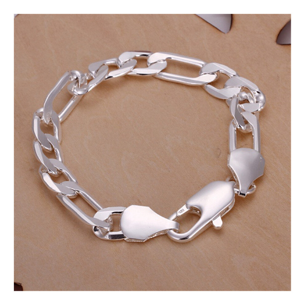 10Mm 925 Sterling Silver Solid Bracelet Chain For Women Men Silver Jewelry Hot Chain Wedding Multicoloured