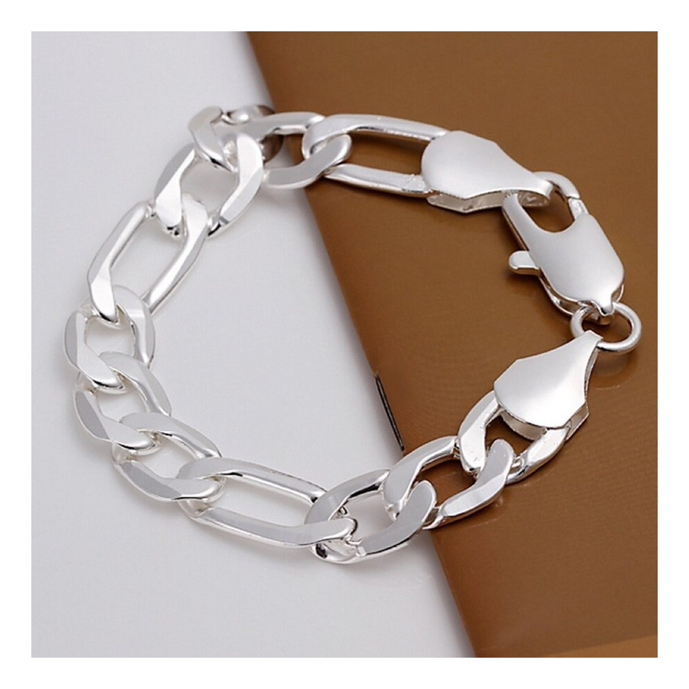 925 Sterling Silver Bracelet Jewelry Charm Men Women Chain 6/8/10/12Mm Bracelets Noble Nice Link Multicoloured