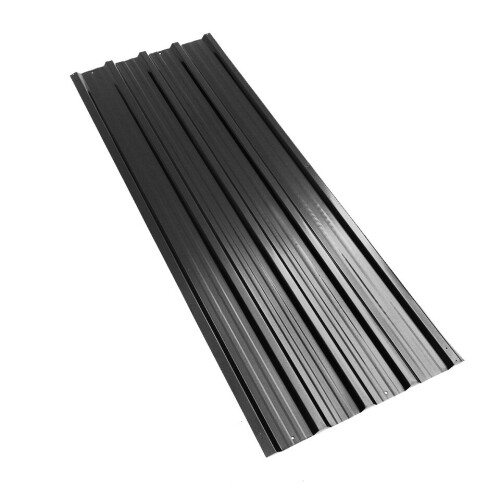 Living And Home 12x Black Cladding Galvanized Roof Sheets Metal Profile Corrugated Roofing Sheet 2
