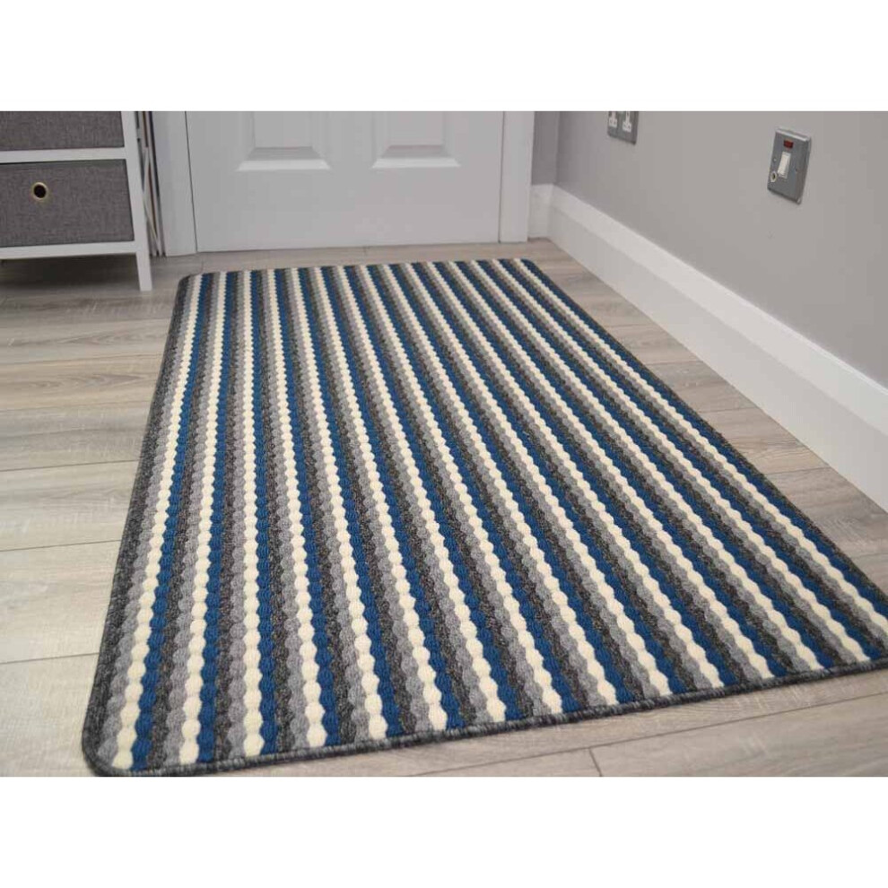 (Navy Blue, 80cm x 140cm) Machine Washable Kitchen Floor Rugs Non Slip Mats