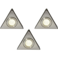Litecraft Under Cabinet Triangular LED Satin Nickel - 3 Pack Clearance