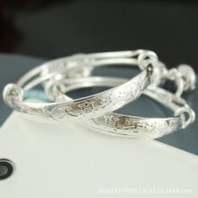European Baby Kids Birth Gift Lively Bell 925 Sterling Silver Bangles Bracelets BE160