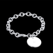 925 Sterling Silver Round Bracelets For Women Gift Female Jewelry Accessories