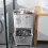 Living And Home 3-Compartment Rolling Laundry Sorter Hamper - White Plastic with Locking Castors, 74 cm Tall 3