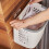 Living And Home 3-Compartment Rolling Laundry Sorter Hamper - White Plastic with Locking Castors, 74 cm Tall 9