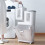 Living And Home 3-Compartment Rolling Laundry Sorter Hamper - White Plastic with Locking Castors, 74 cm Tall 8