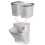 Living And Home 3-Compartment Rolling Laundry Sorter Hamper - White Plastic with Locking Castors, 74 cm Tall 6