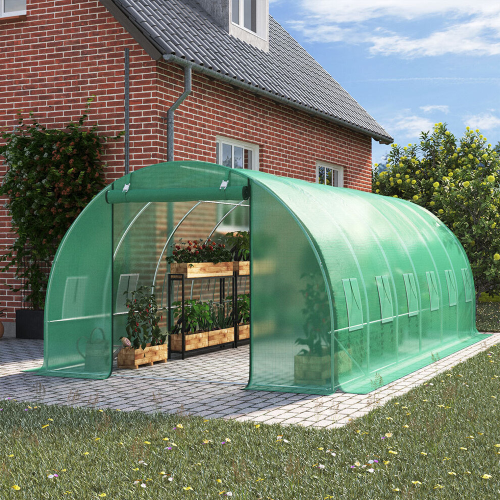 (6m*3m*2m) Polytunnel Walk-in Garden Plants Greenhouse Tent