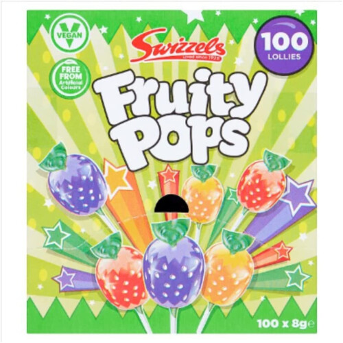 Swizzels Fruity Pops 8g ( pack of 100 ) 2