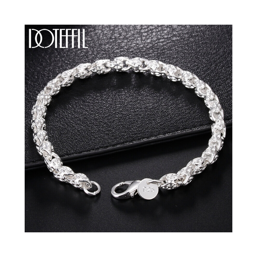 925 Sterling Silver Faucet Chain Bracelet For Women Man Wedding Engagement Party Jewelry-image-OPC-PBSBCPT-NEW