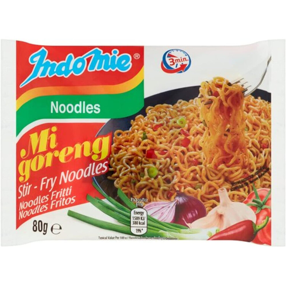 Indomie Mi Goreng Fried Instant Noodles, 85g (Pack of 40) (Packaging May Vary)