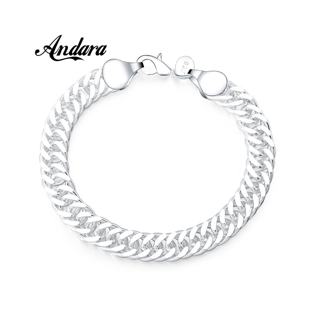 925 Sterling Silver Bracelet Cuban Bracelet Women's and Men's Jewelry Bracelet Gift