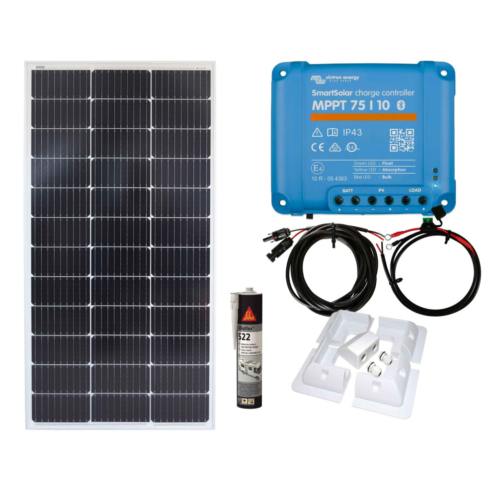 Victron 100w Mono Solar Panel Kit battery charging MPPT Controller brackets