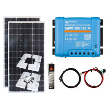 Victron 200w Mono Solar Panel Kit charging MPPT Smart Controller Battery Mounts