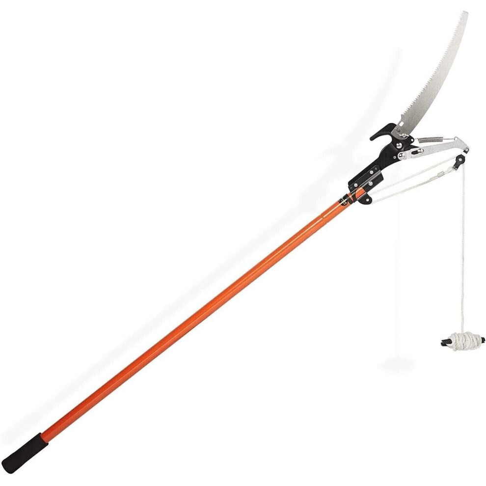 Homion Phm0754 Telescopic Tree Pruner & Branch Cutter - Long Reach Lopper With 32Cm Saw Blade, 280Cm Reach, Anti-Slip Handle