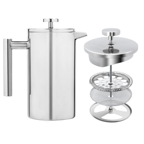 1000ml Cafetiere French Press 8 Cup Coffee Filter Pitcher