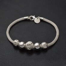 Jewelry 925 Sterling Silver Bracelet Beaded Bracelet Woman Jewelry Gift
