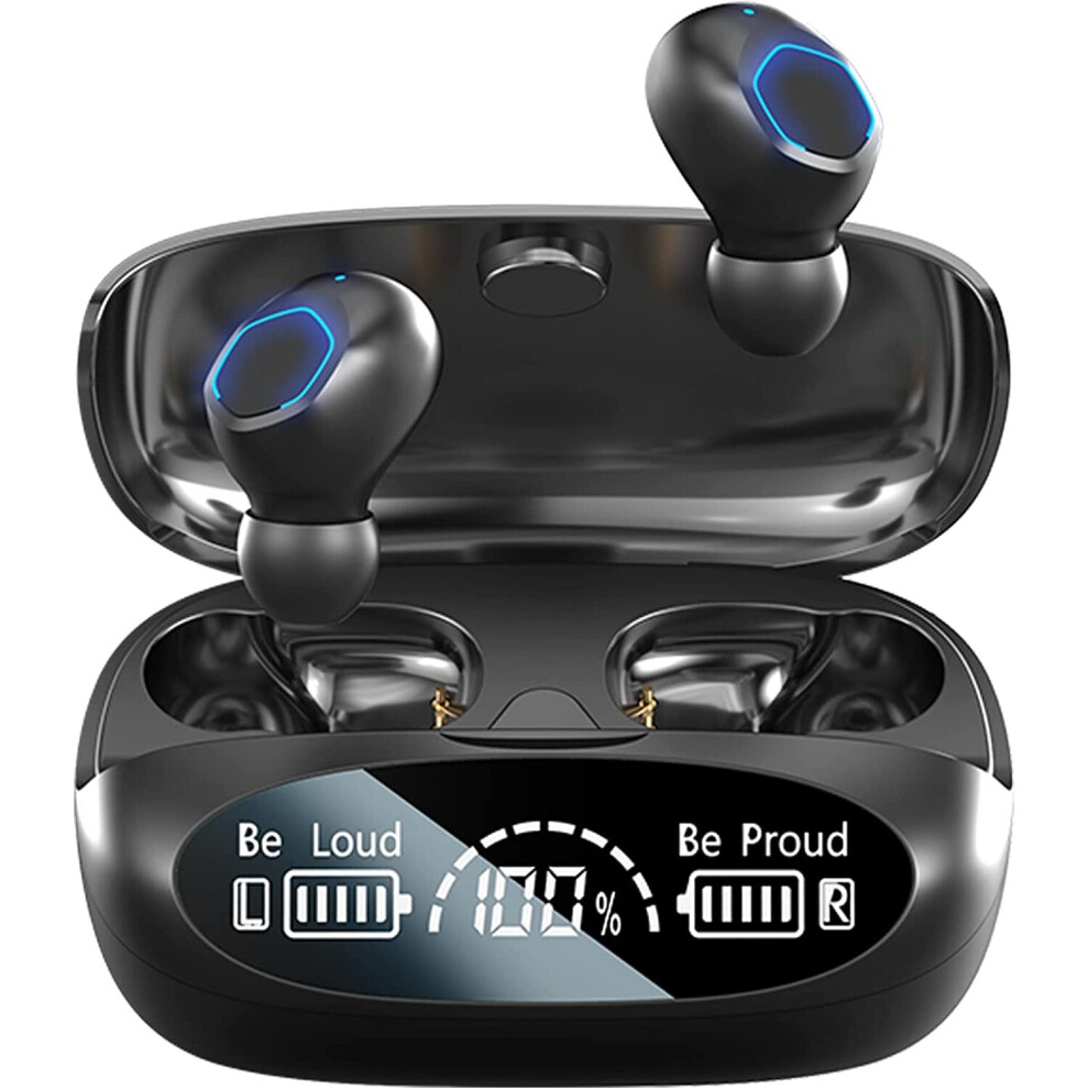 Photos - Headphones Bluetooth 5.3 Powerful Bass True Wireless ,IPX7 Waterproof USB-C Button Control HiFi Sound In Ear CVC8.0 Tech Nois