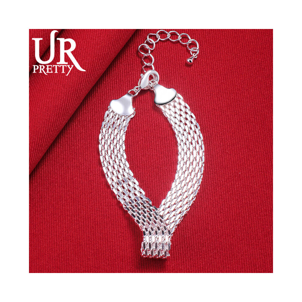 925 Sterling Silver Weave Chain Bracelet For Man Women Wedding Party Engagement Charm Jewelry Gift-image-OPC-PBSBJT7-NEW