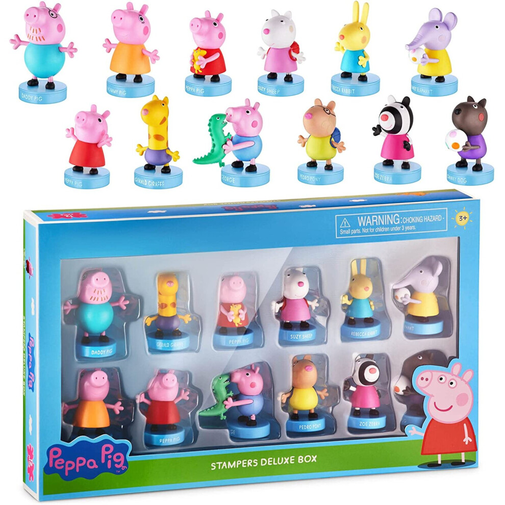 Peppa Pig Stampers Deluxe Box 12 Toys In Deluxe Box