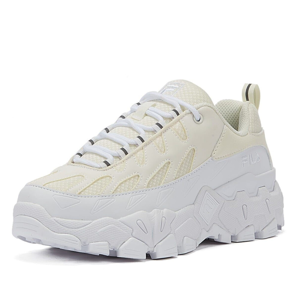 (UK 5) Fila Raid Womens White/Ecru Trainers