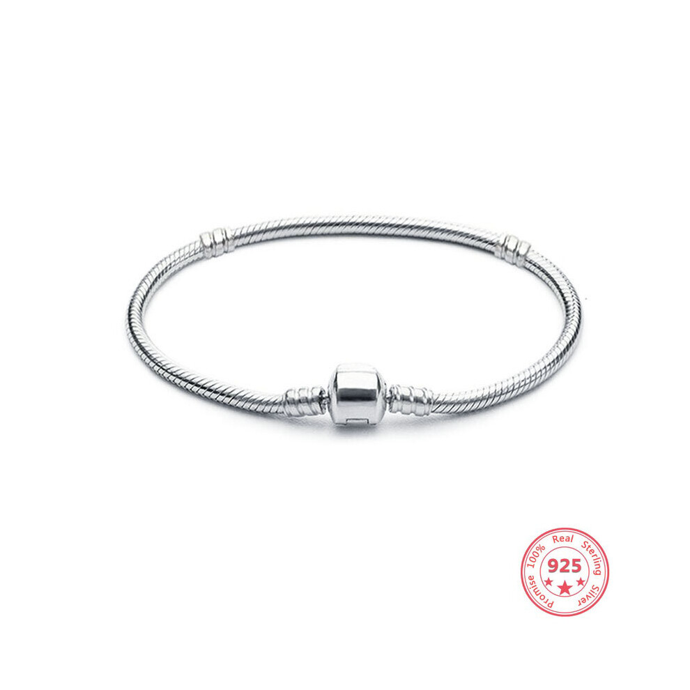 (Silver-18cm) S925 Sterling Silver 16- Long Snake Chain Bracelets Pulseira Feminina Jewelry for Women Silver Jewelry Gemstone Bracelet-image-OPC-PBSD5VV-NEW