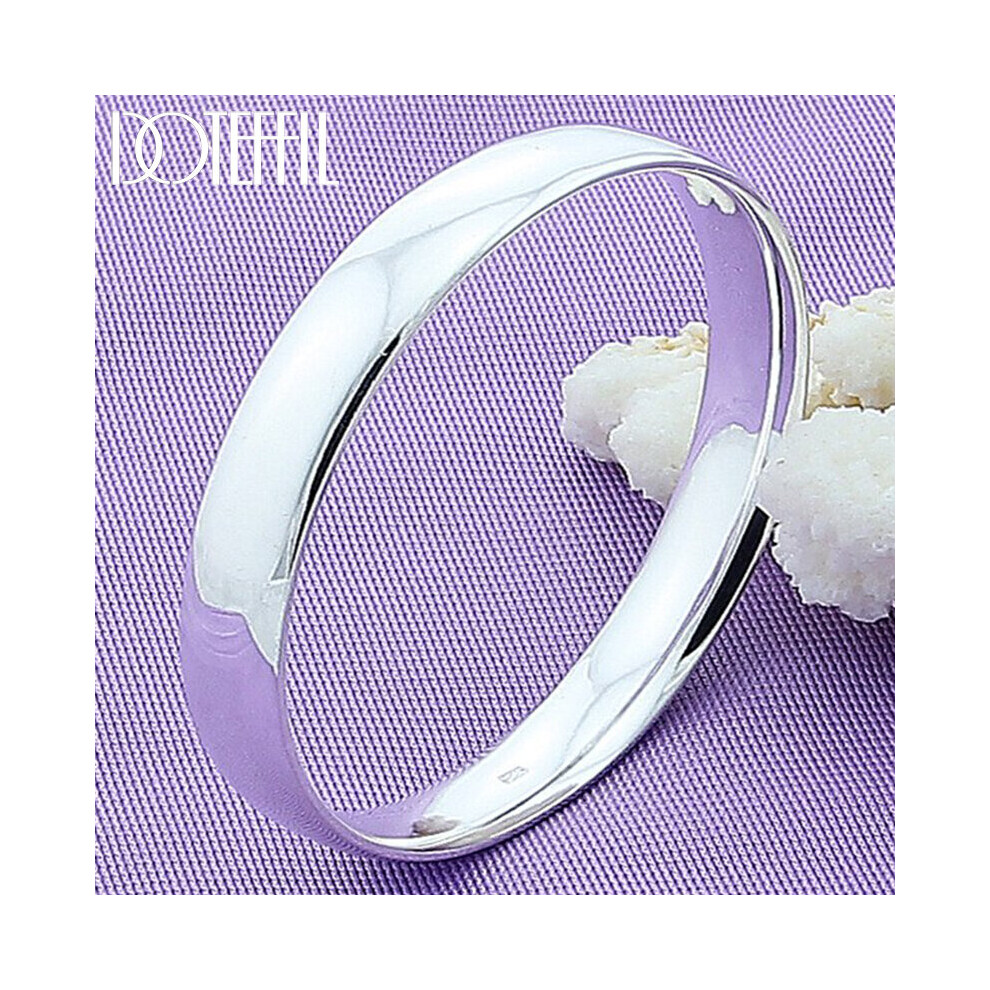 925 Sterling Silver 10Mm Smooth Solid Bracelet Bangles For Women & Men - Wedding, Engagement & Party Jewelry Multicoloured