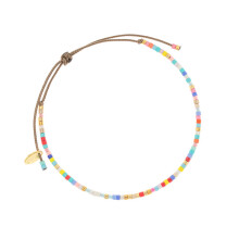 Chain Bracelets European and American 925 Sterling Silver Boho Beaded Adjustable Bracelet For Women Girls Summer Jewerly