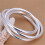 925 Sterling Silver Bracelet Bangles Women Three Lines Smooth High Solid Bracelet Bangles Jewelry 5