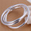 925 Sterling Silver Bracelet Bangles Women Three Lines Smooth High Solid Bracelet Bangles Jewelry 2