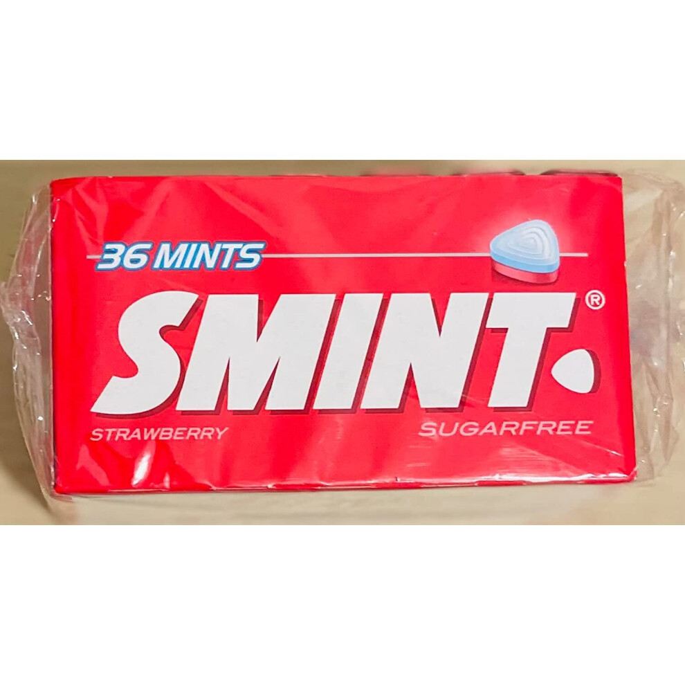 SMINT 36 MINTS STRAWBERRY SUGAR FREE 12 PACK