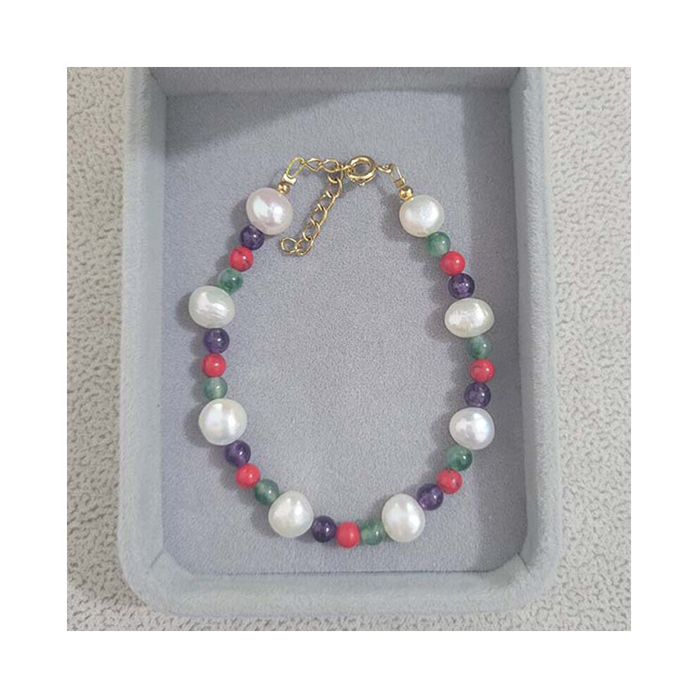 18KGF Natural Freshwater Pearls Bracelets for Women Lucky Fine Jewelry-image-OPC-PBSDDK5-NEW