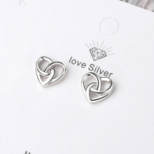 925 Sterling Silver Love Heart Stud Earrings For Women Jewelry Selling Offers With GaaBou