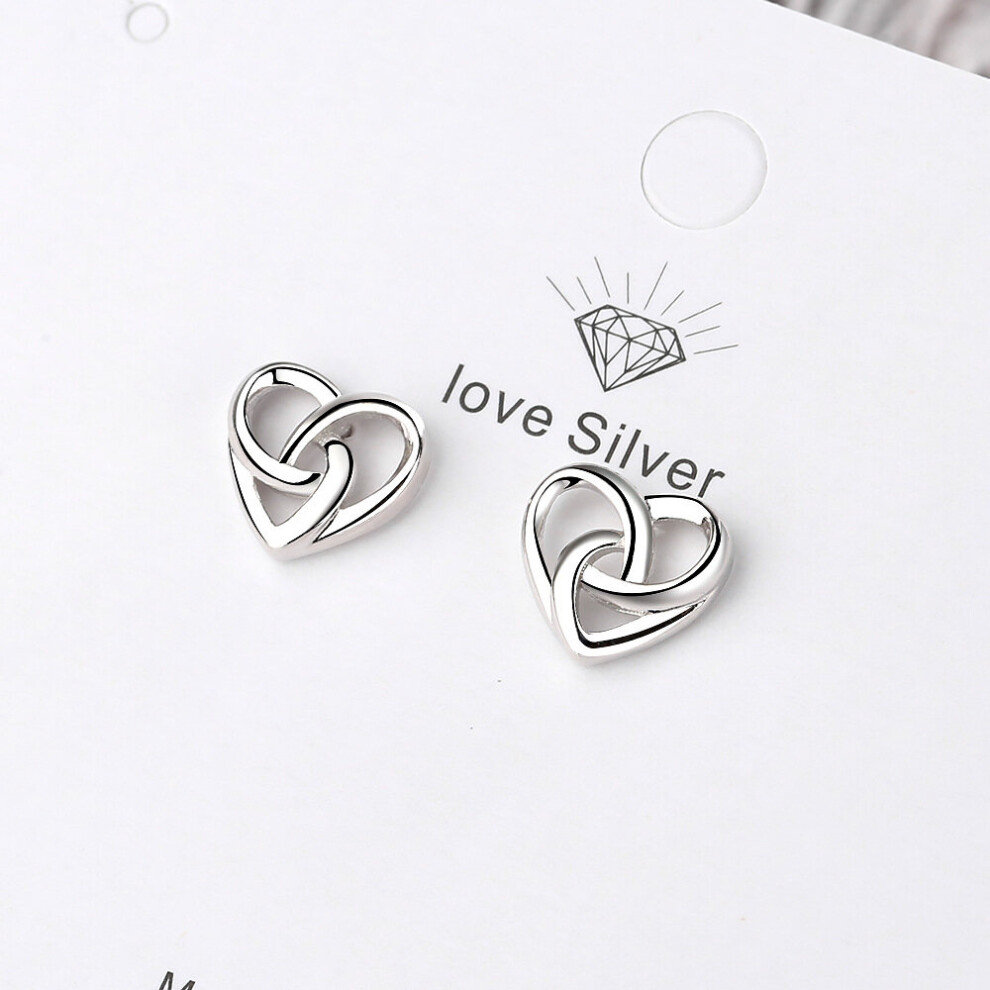 925 Sterling Silver Love Heart Stud Earrings For Women Jewelry Selling Offers With GaaBou