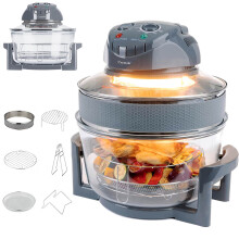 17L Halogen Convection 1400W Electric Cooker Oven Air Fryer with Extender Ring