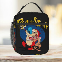 Lunch Bag Vintage Ren And Stimpy Tote Insulated Cooler Kids School Travel