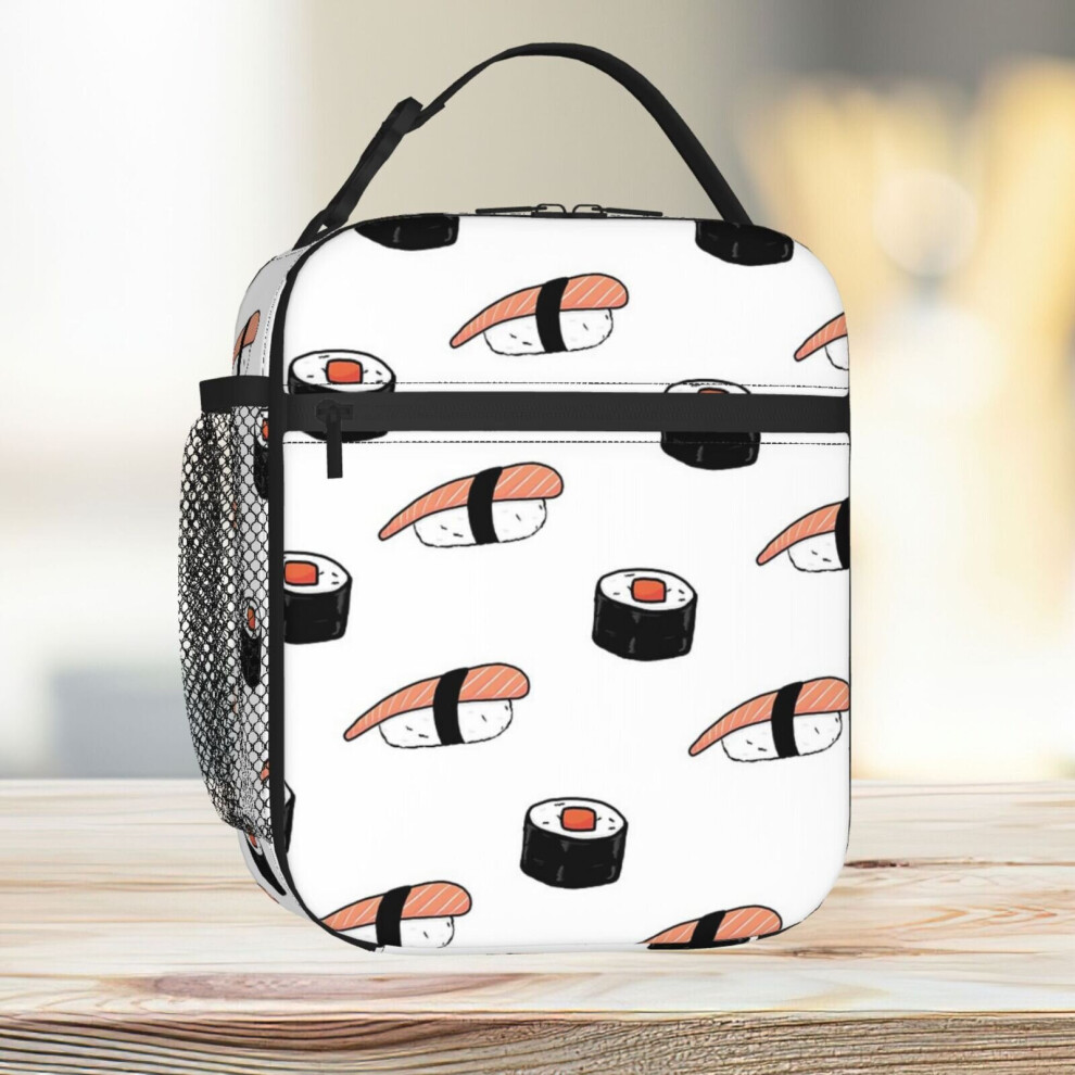 Lunch Bag Sushi Pattern Tote Insulated Cooler Kids School Travel